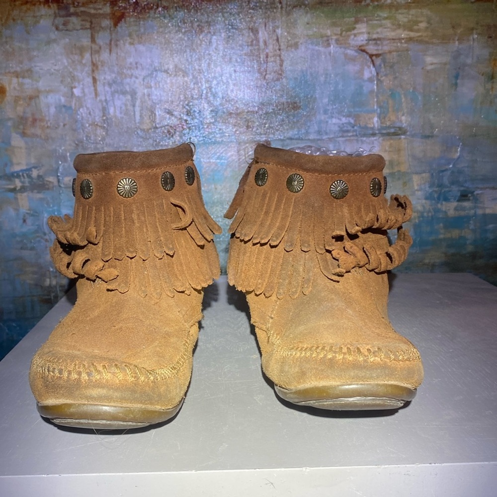 Vintage Leather MINNETONKA‎ Side Zip Bootie